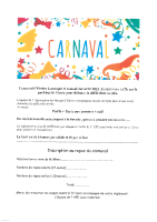 Carnaval 2023 – Inscription repas
