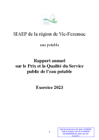 SIAEP de la région de Vic-Fezensac – Rapport annuel sur le Prix et la Qualité du Service public de l’eau potable