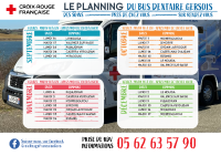 Bus dentaire – Planning Septembre à Décembre 2024