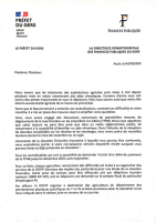 Lettre de M. le Préfet aux agriculteurs