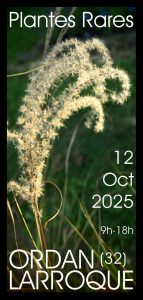 Affiche - Plantes-Rares, 12 oct 2025, 9h-18h, Ordan-Larroque (32)