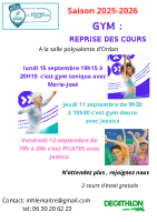 Affiche gym 2025-2026